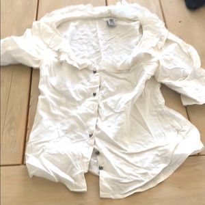 White button up blouse